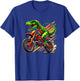 Funny Dirt Bike Boys Kids Dinosaur Motorcycle Riding T-Shirt - T-Shirt | Royal