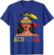 Ecuadorian Souvenirs Products Woman Flag Roots Ecuador T-Shirt - T-Shirt | Royal