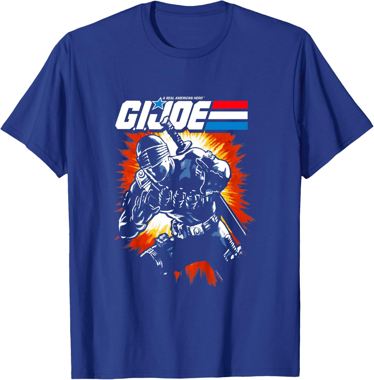 Kids G.I. Joe A Real American Hero Snake Eyes Action Poster T-Shirt - T-Shirt | Royal