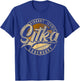 Sitka AK | Alaska | Vintage Distressed T-Shirt - T-Shirt | Royal