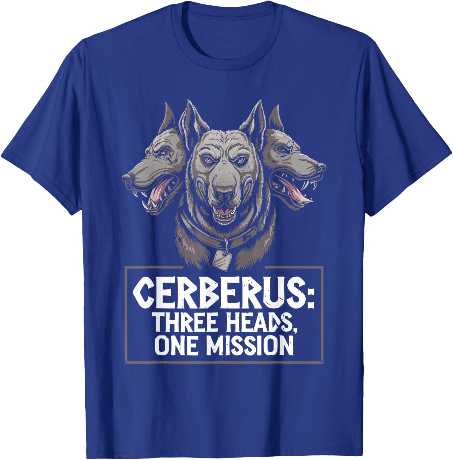 Cerberus Three Headed Dog Mythical Creature Greek Mythology T-Shirt - T-Shirt | Royal