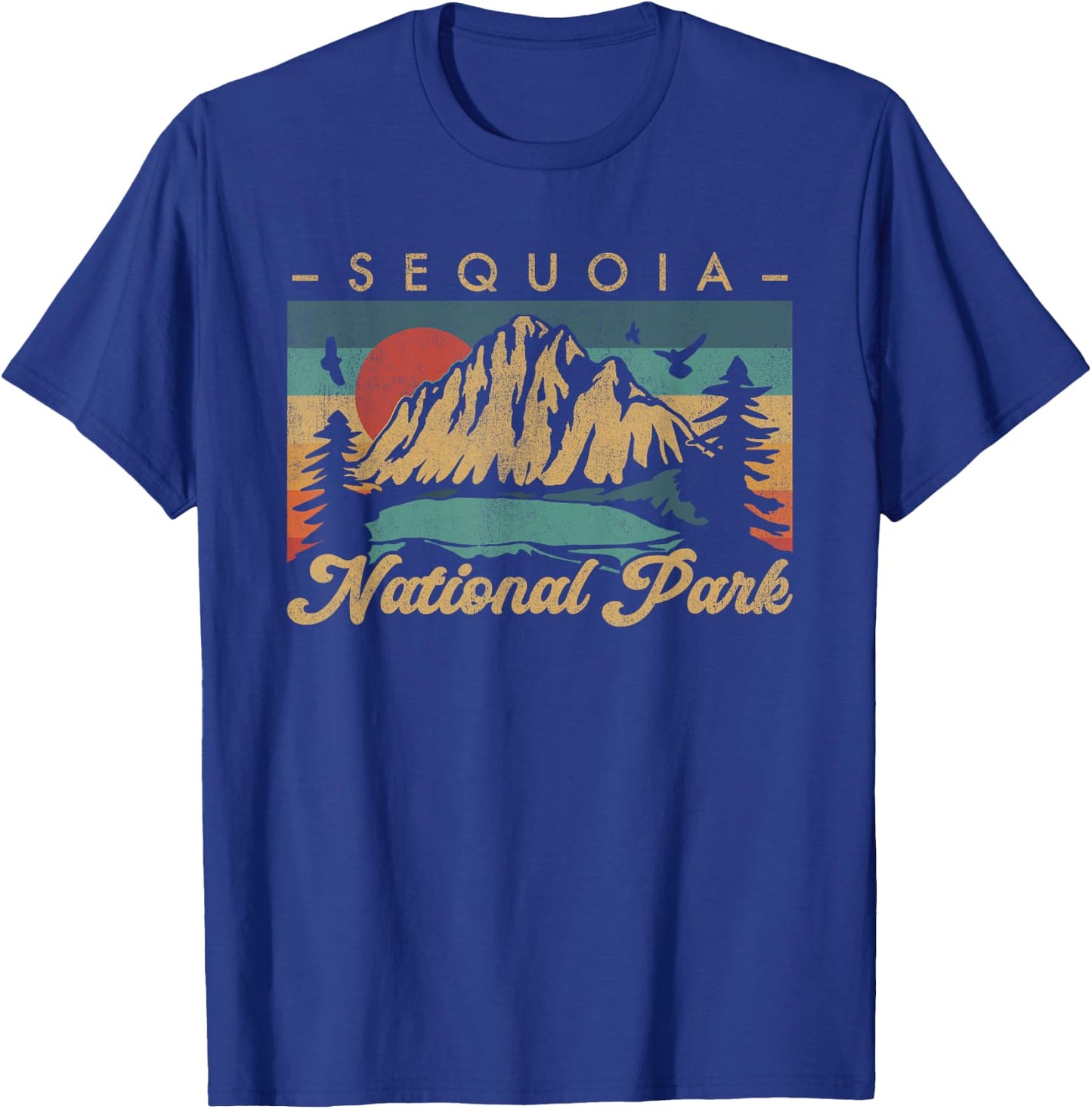 Retro Vintage Graphic Sequoia National Park T-Shirt - T-Shirt | Royal