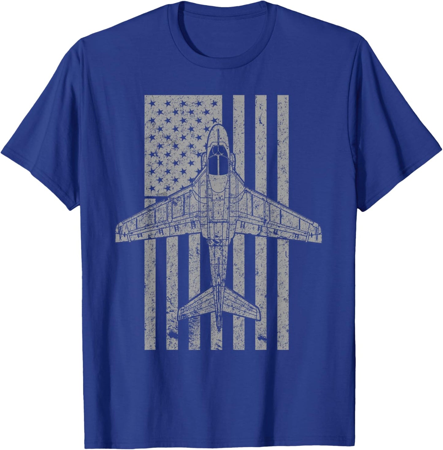 A-6 Intruder A6 Jet Airplane Vintage Flag T-Shirt - T-Shirt | Royal
