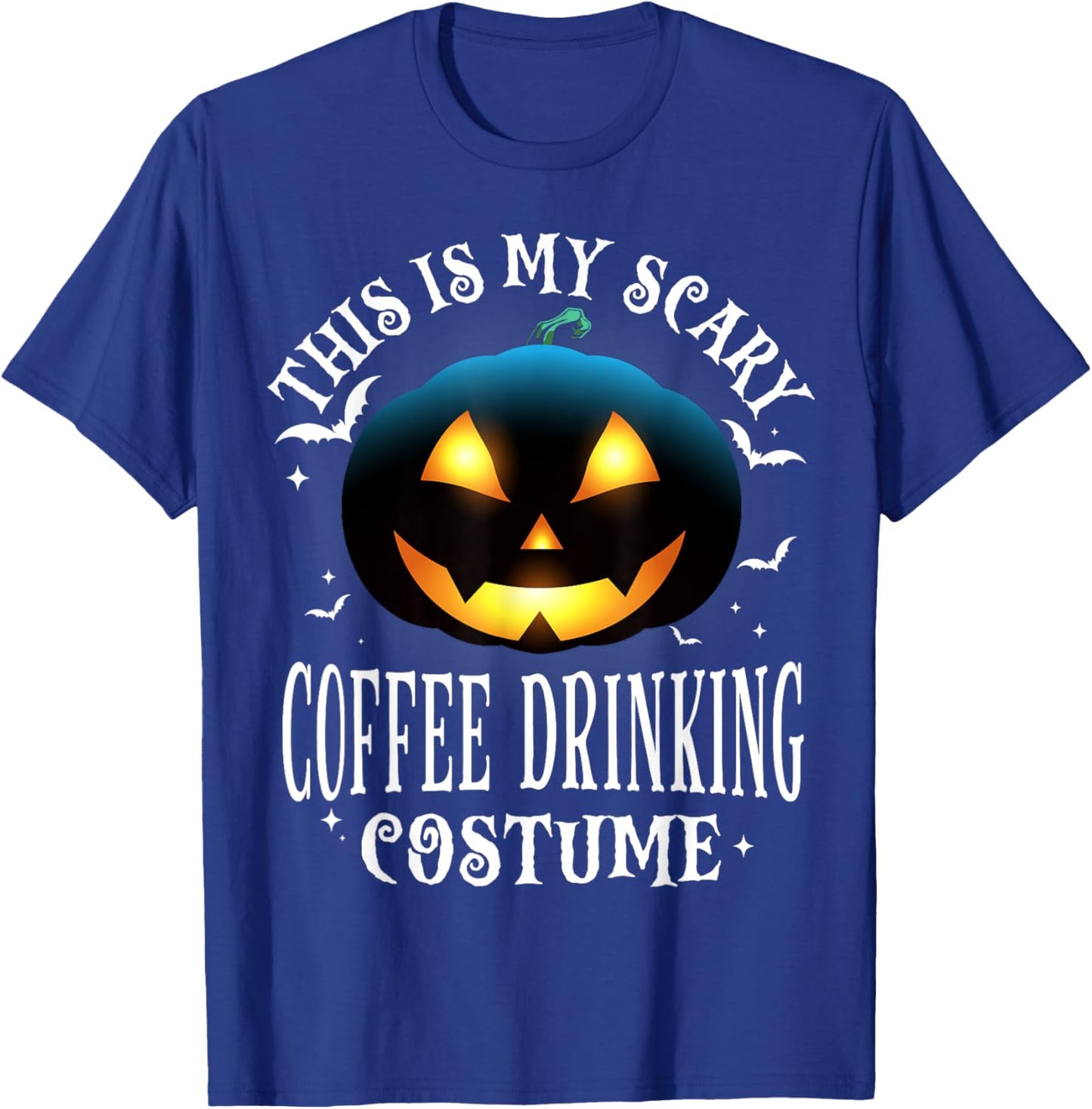 Coffee Drinking Halloween Matching Pajama Costume T-Shirt - T-Shirt | Royal