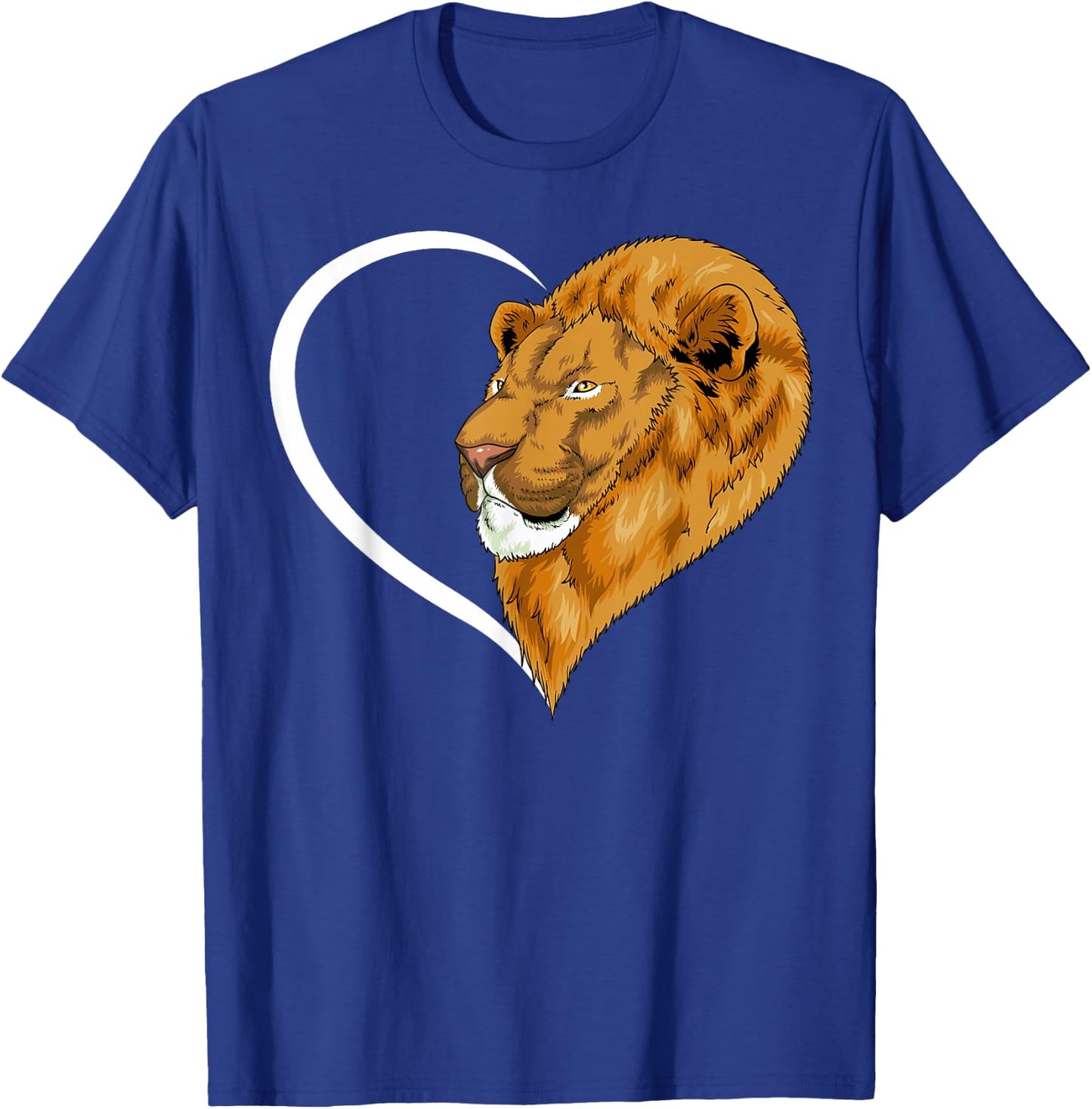Lion Shirts Girls Kids Heart Cute Lion T-Shirt - T-Shirt | Royal