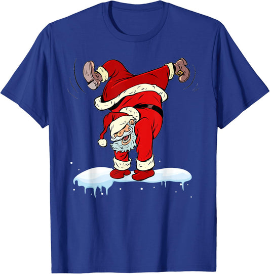 Dancing Hip Hop Santa Claus Xmas Christmas Party T-Shirt - T-Shirt | Royal