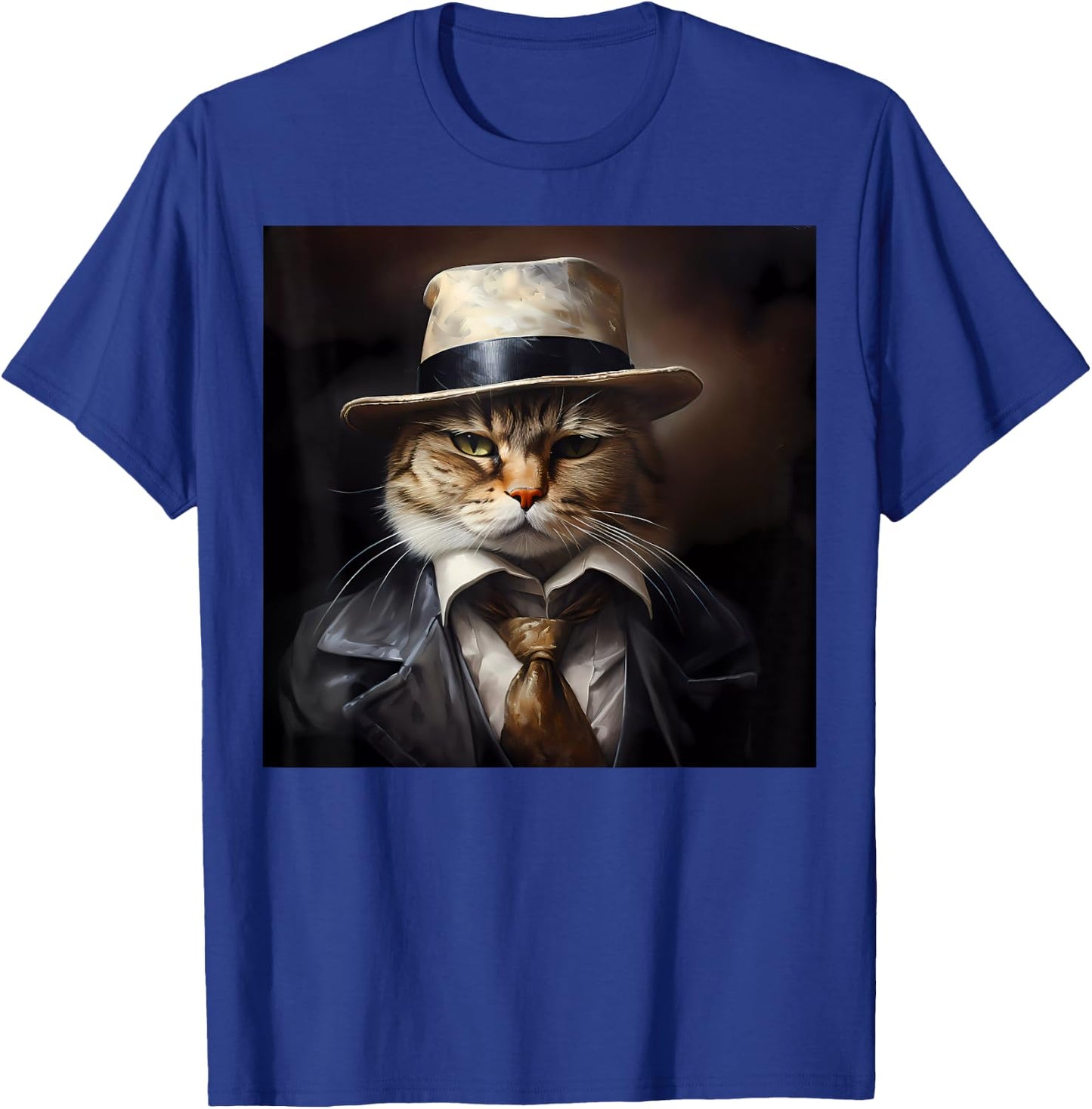 Funny Cat Gangster Mafia Meme for Kitten Parents Adults Kids T-Shirt - T-Shirt | Royal