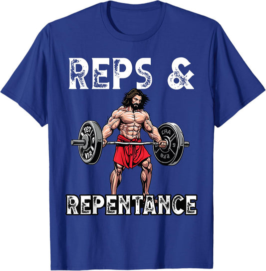 Gym Instructor Christian Beliefs Bodybuilding Jesus Christ T-Shirt - T-Shirt | Royal