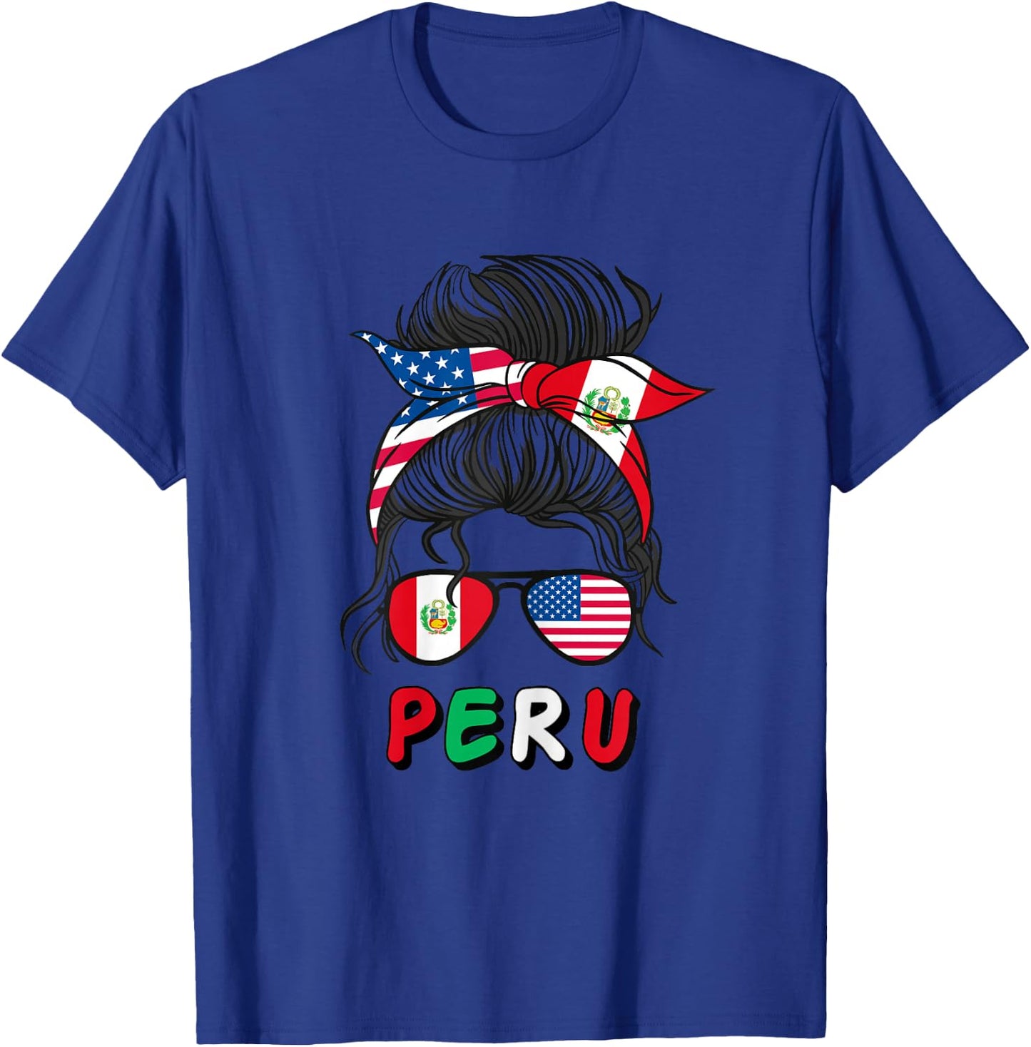 Peru Girls USA American peruvian Girl T-Shirt - T-Shirt | Royal