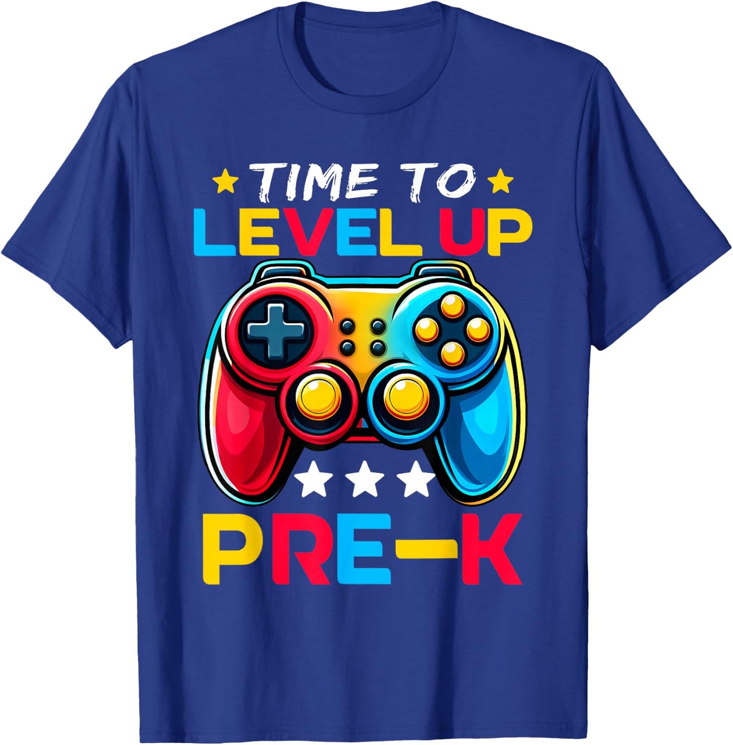 Time To Level Up Pre-K Video Gamer Kids Back To School T-Shirt - T-Shirt | Royal