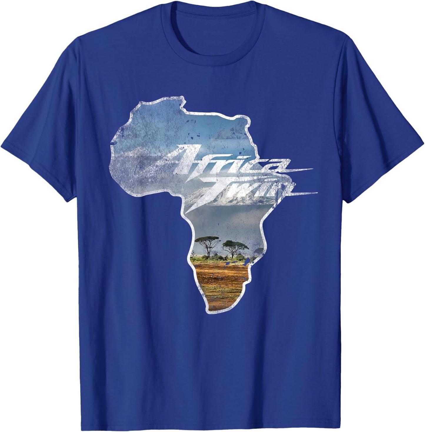 Africa Touring Twin Bike Off-Road & Cross Continent T-Shirt - T-Shirt | Royal