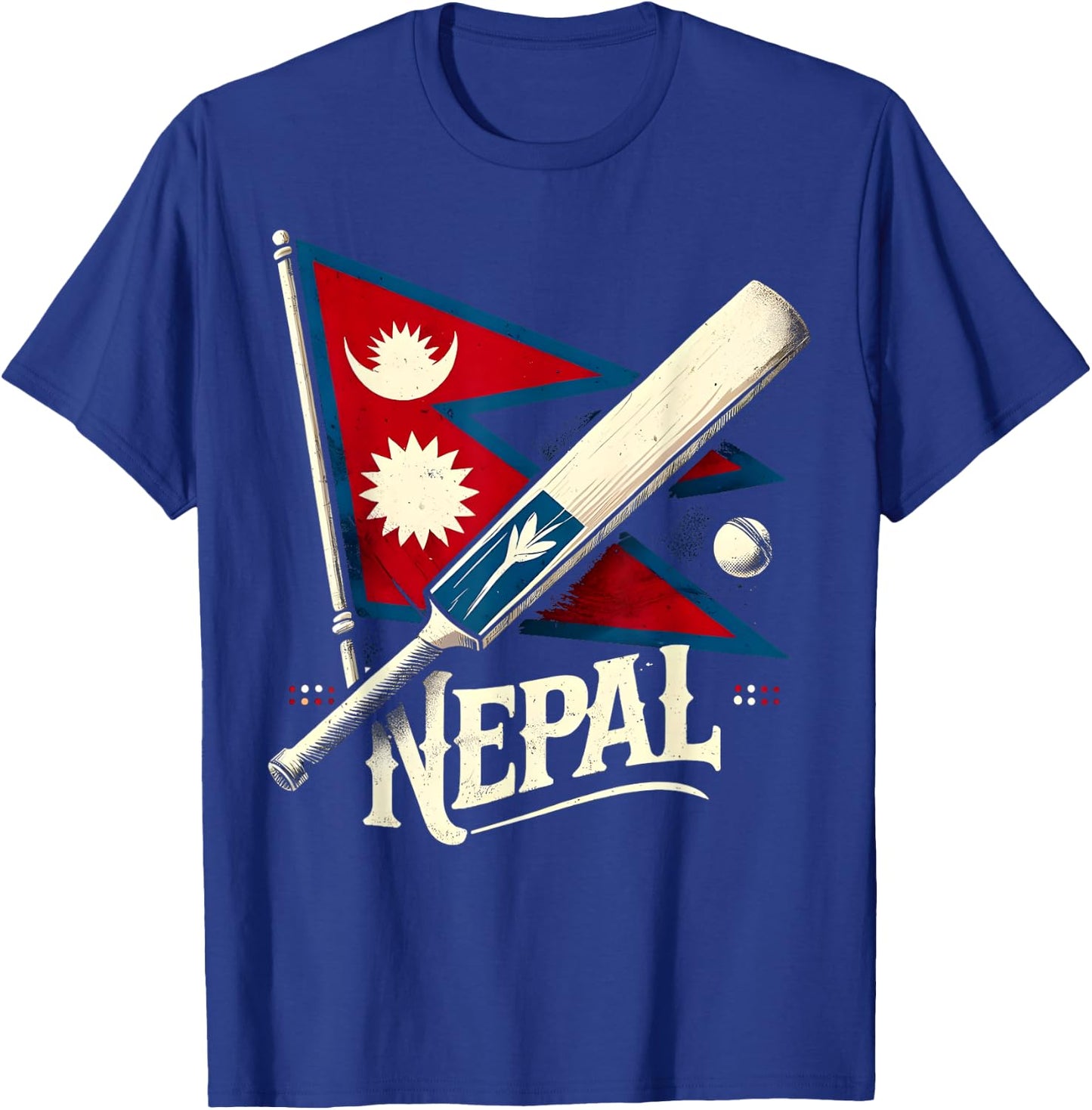 Nepal Cricket Jersey 2024, Cricket Flag of Nepal Team T-Shirt - T-Shirt | Royal