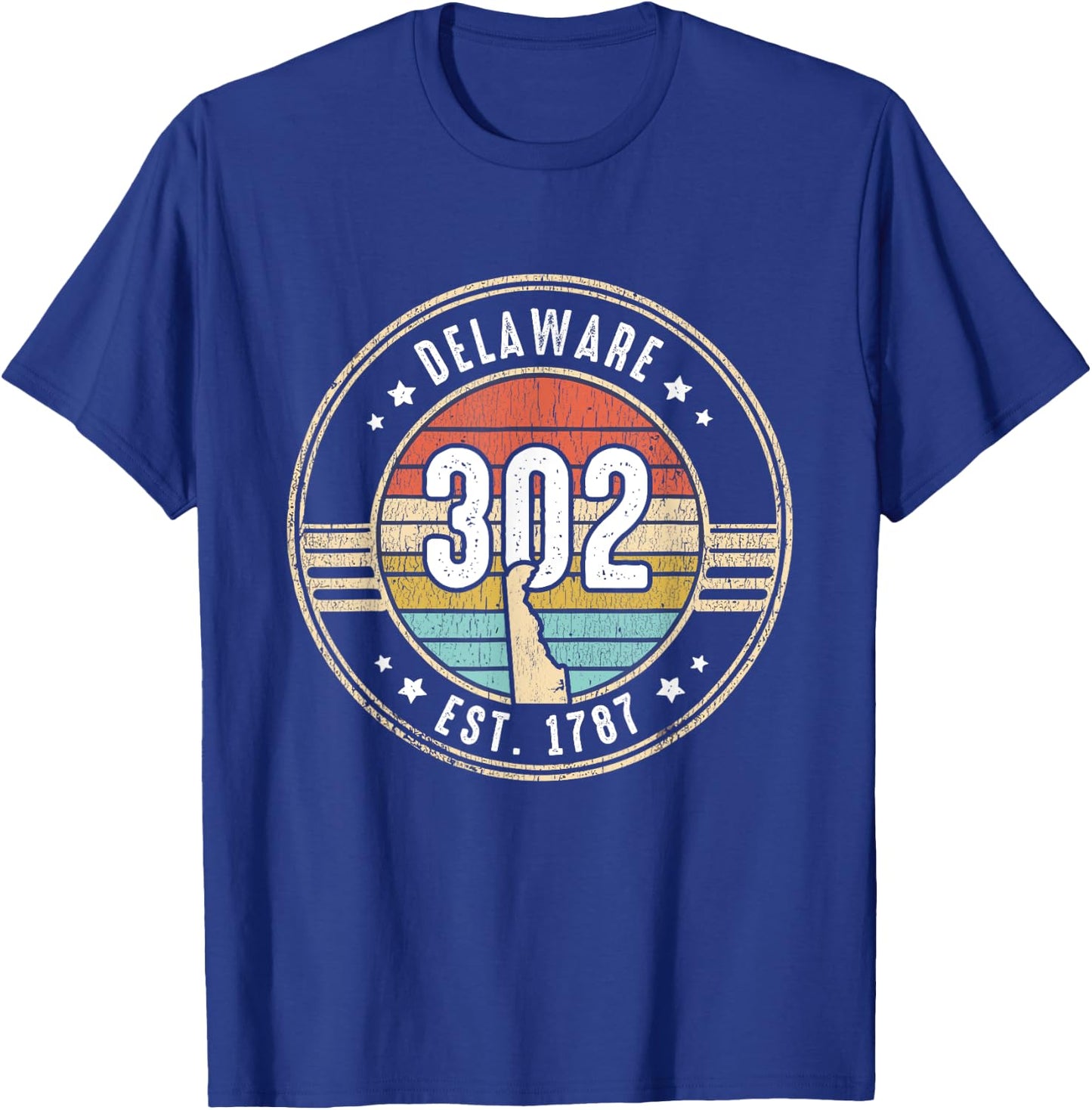 Delaware Area Code 302 Home State Pride Souvenir T-Shirt - T-Shirt | Royal
