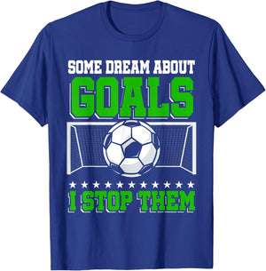 Goalkeeper | Training | Goal | Soccer Goalie T-Shirt - T-Shirt | Royal