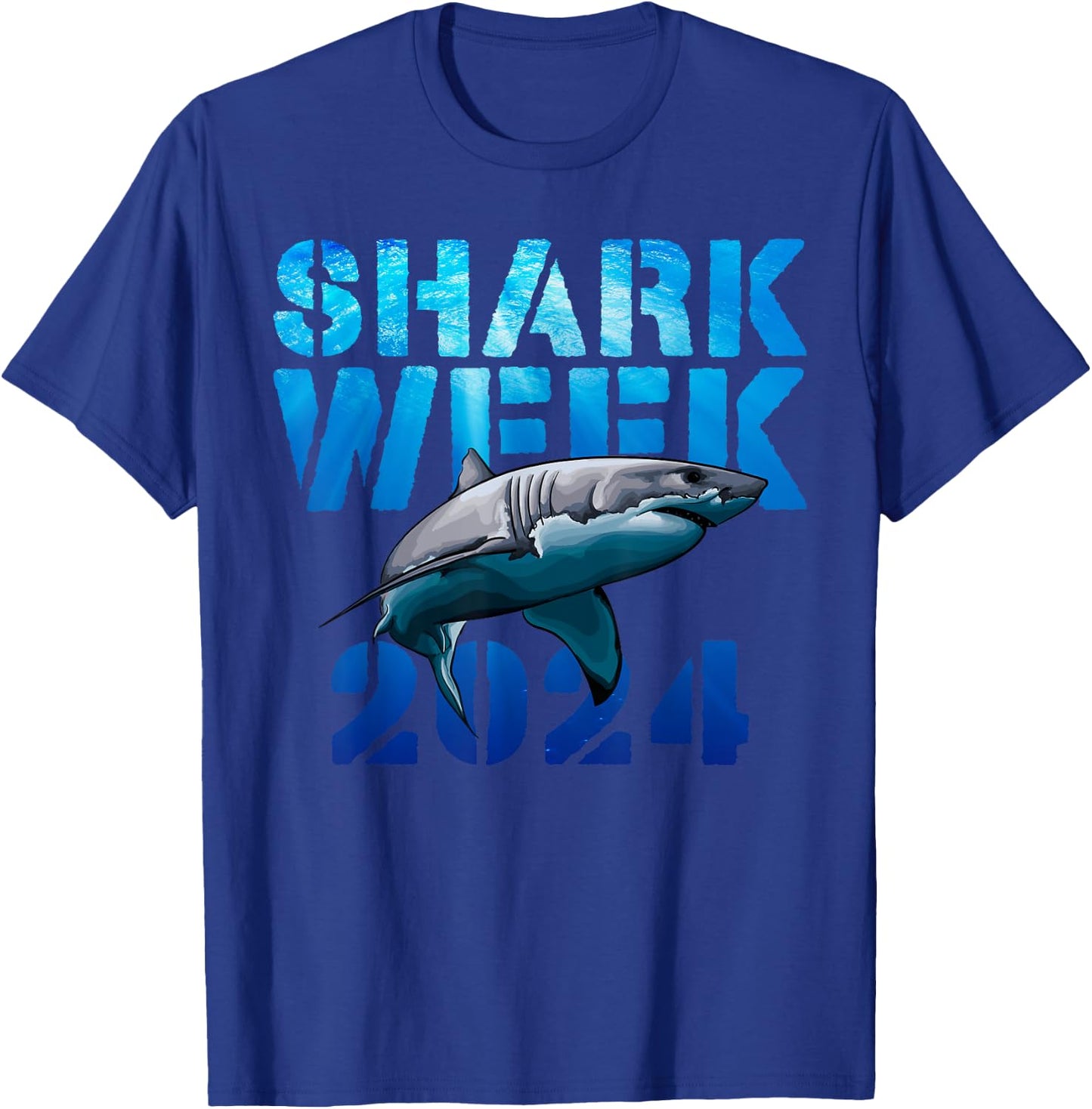 Shark Lover 2024 Week Animal Ocean Beach Summer Scuba Divers Men Women Kids T-Shirt - T-Shirt | Royal