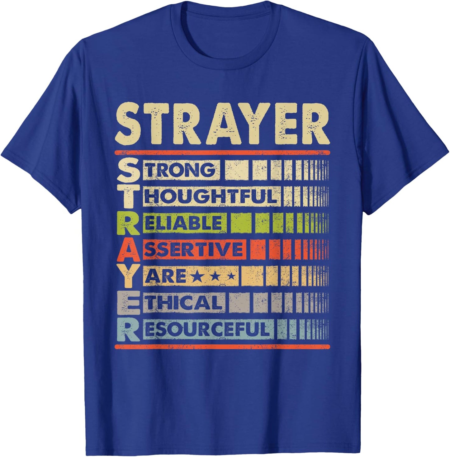 STRAYER Family Name, STRAYER Last Name Team T-Shirt - T-Shirt | Royal