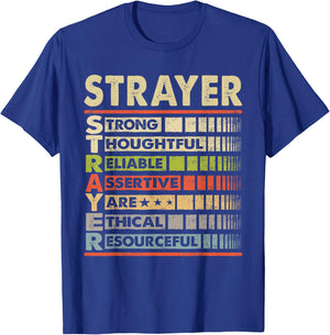 STRAYER Family Name, STRAYER Last Name Team T-Shirt - T-Shirt | Royal