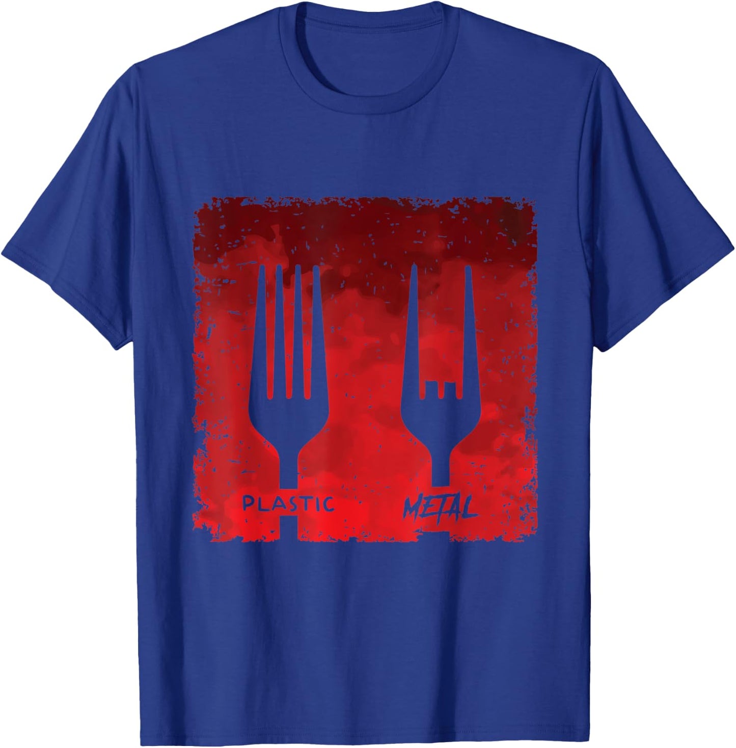 Plastic Fork Metal Music T-Shirt - T-Shirt | Royal
