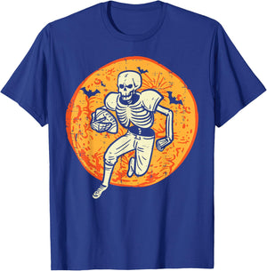 Halloween Skeleton American Football Costume Men Boys Kids T-Shirt - T-Shirt | Royal