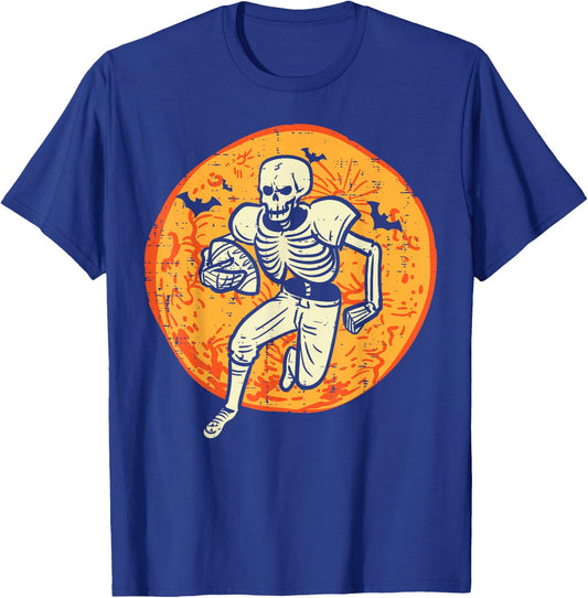 Halloween Skeleton American Football Costume Men Boys Kids T-Shirt - T-Shirt | Royal