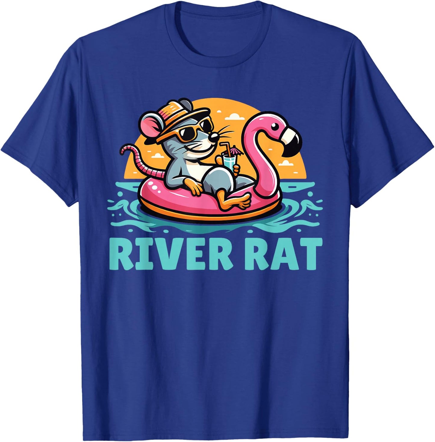 River Rat, River Floating, River Adventures, River Rat T-Shirt - T-Shirt | Royal
