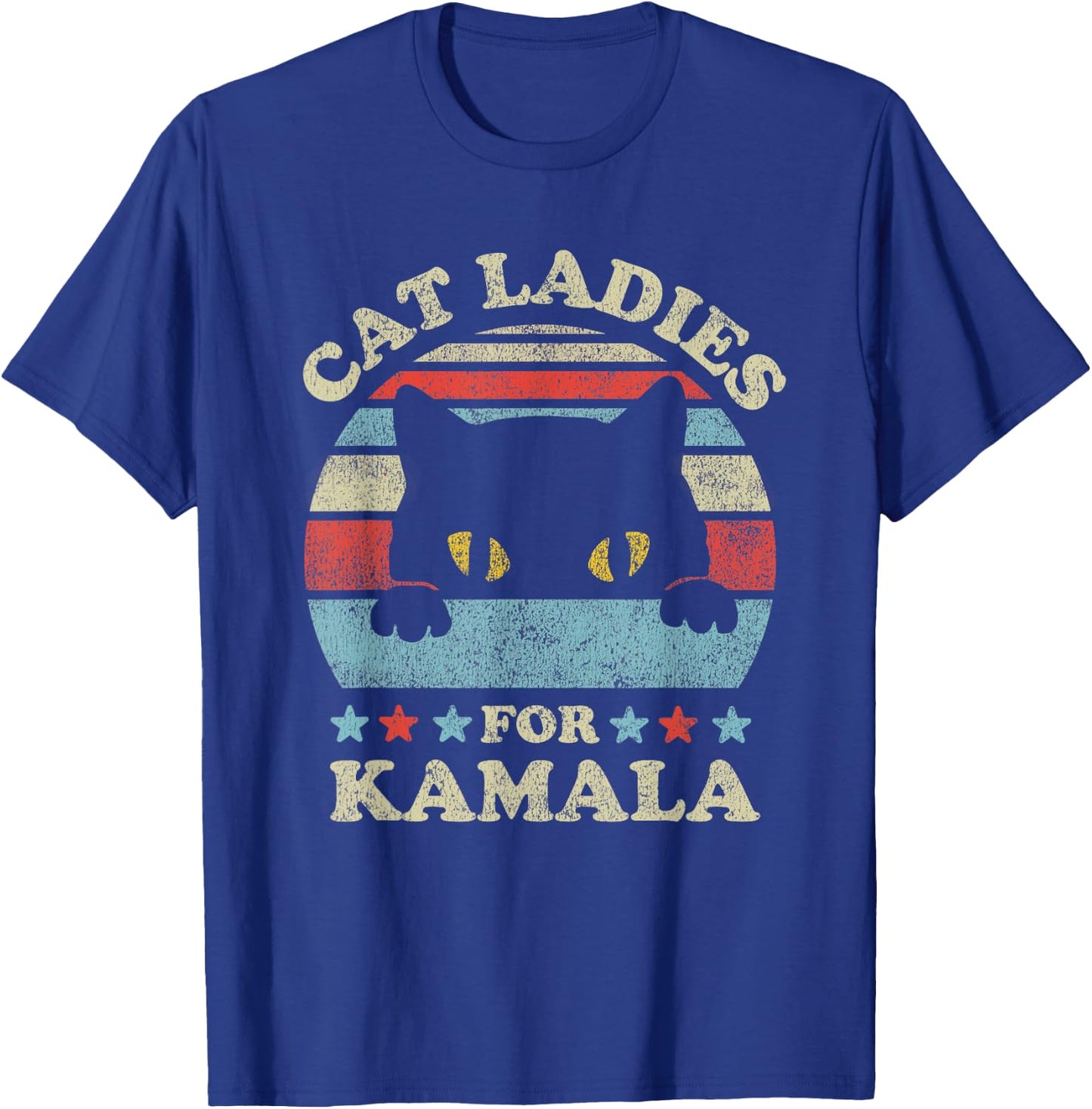 Cat Ladies for Kamala Harris Merch President 2024 Cat Lady T-Shirt - T-Shirt | Royal