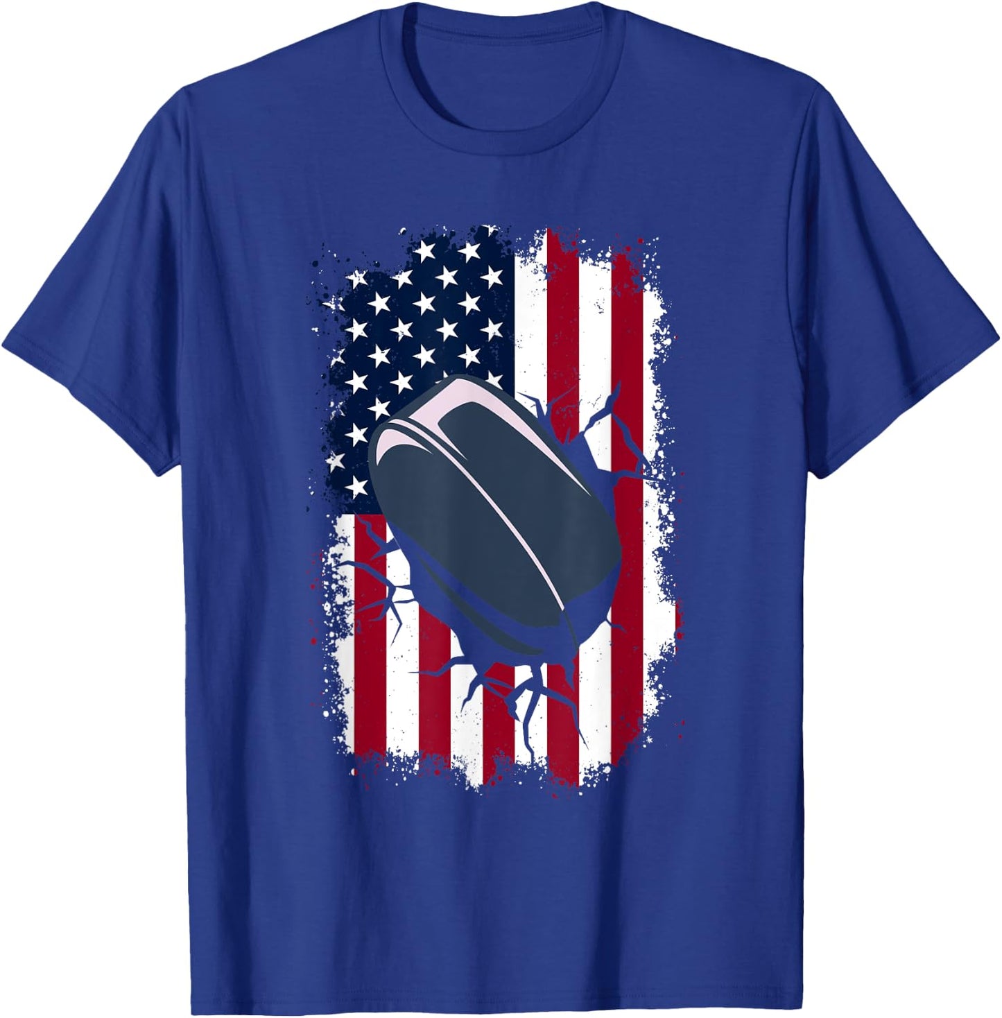 USA American Ice Hockey Player Coach & Fan - Ice Hockey T-Shirt - T-Shirt | Royal