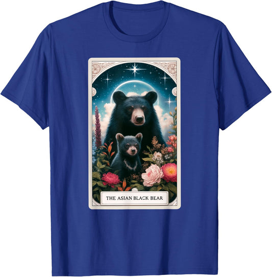 The Asian Black Bear Tarot Card Animal Wildlife T-Shirt - T-Shirt | Royal