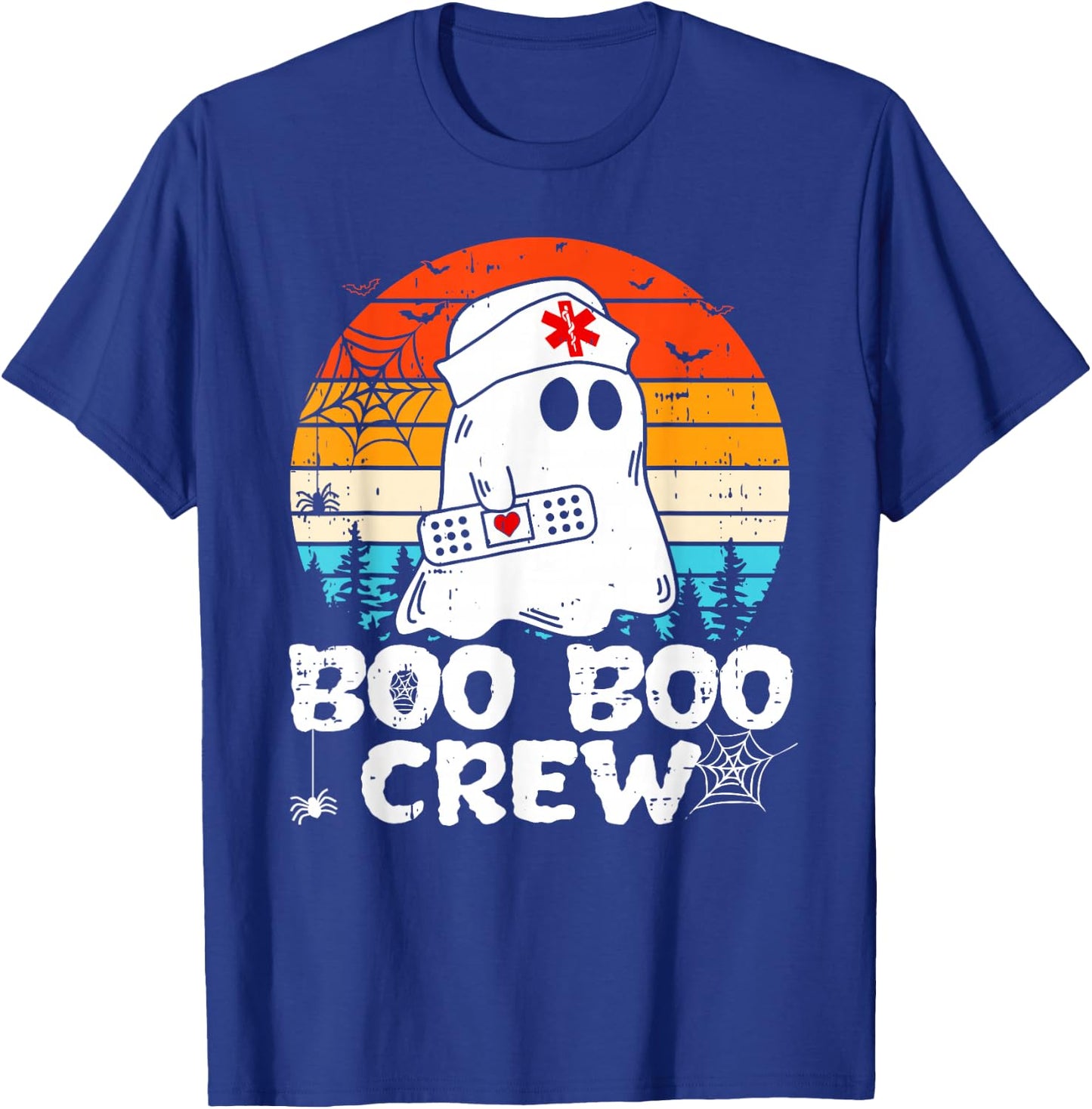 Boo Boo Crew Nurse Shirt Funny Ghost Women Halloween Nurse T-Shirt - T-Shirt | Royal