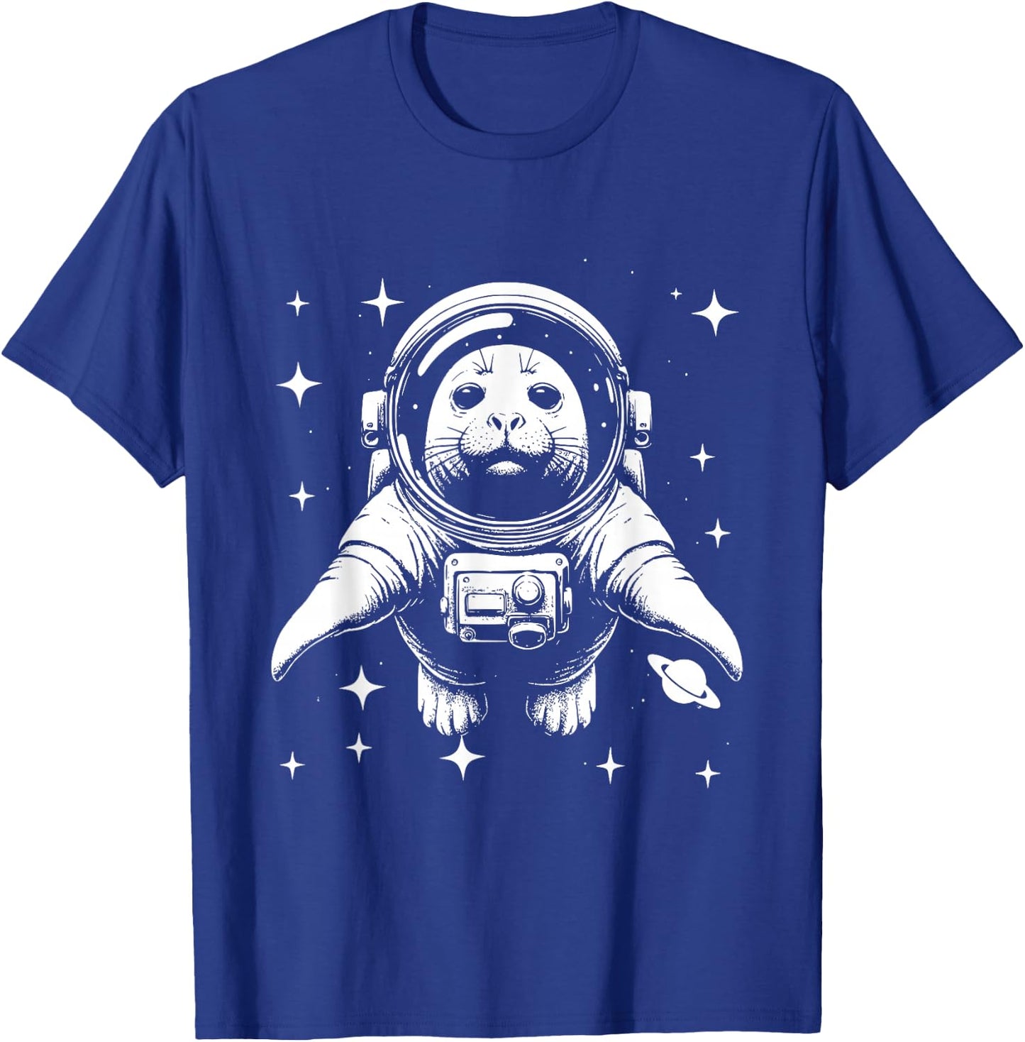 Elephant Seal Dad Mom Space - Astronaut Elephant Seal T-Shirt - T-Shirt | Royal