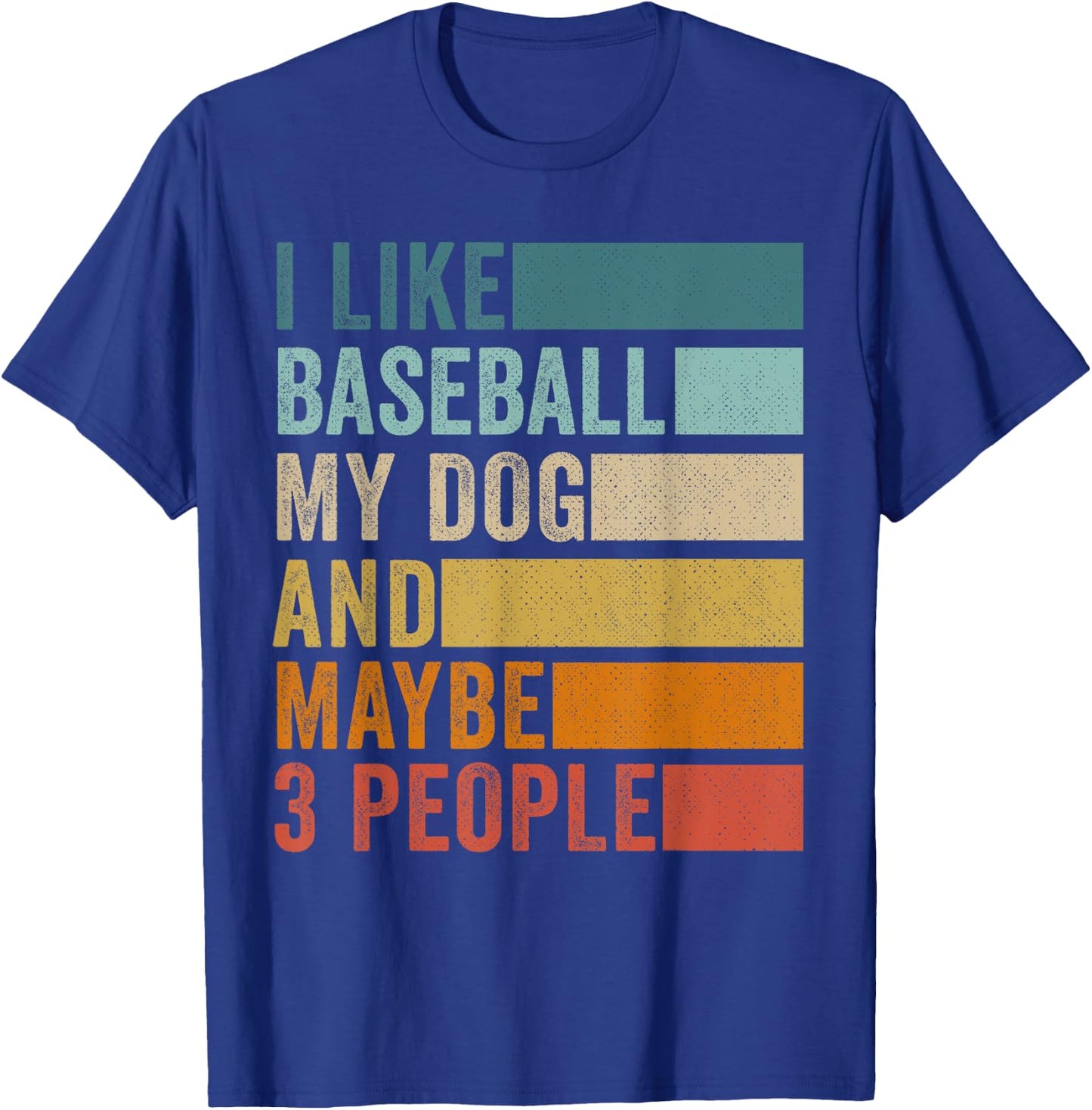 I Like Baseball My Dog And Maybe 3 People Vintage Retro Women T-Shirt - T-Shirt | Royal