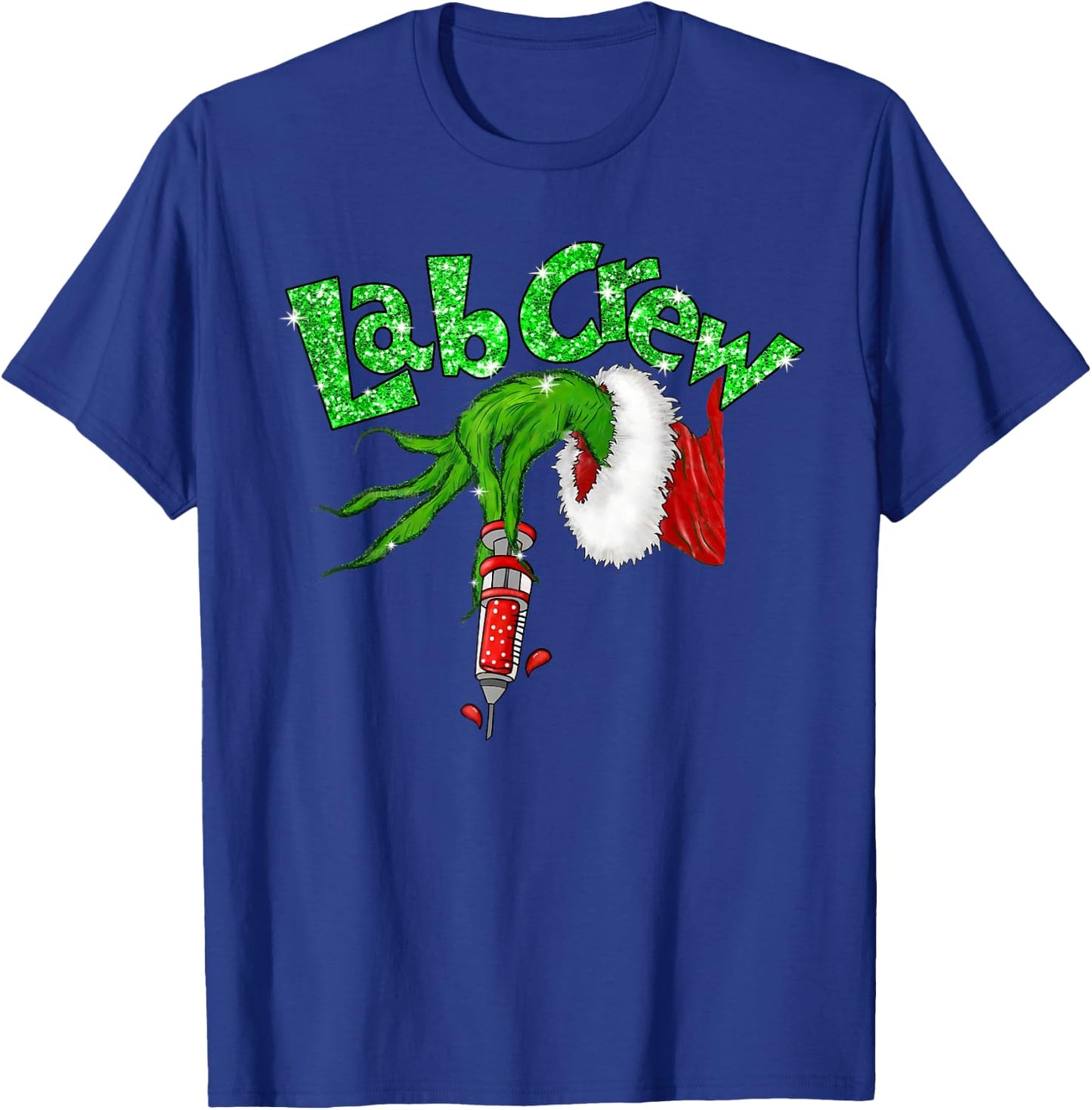 Lab Crew Nurse Merry Christmas Laboratory Xmas Pajamas Funny T-Shirt - T-Shirt | Royal