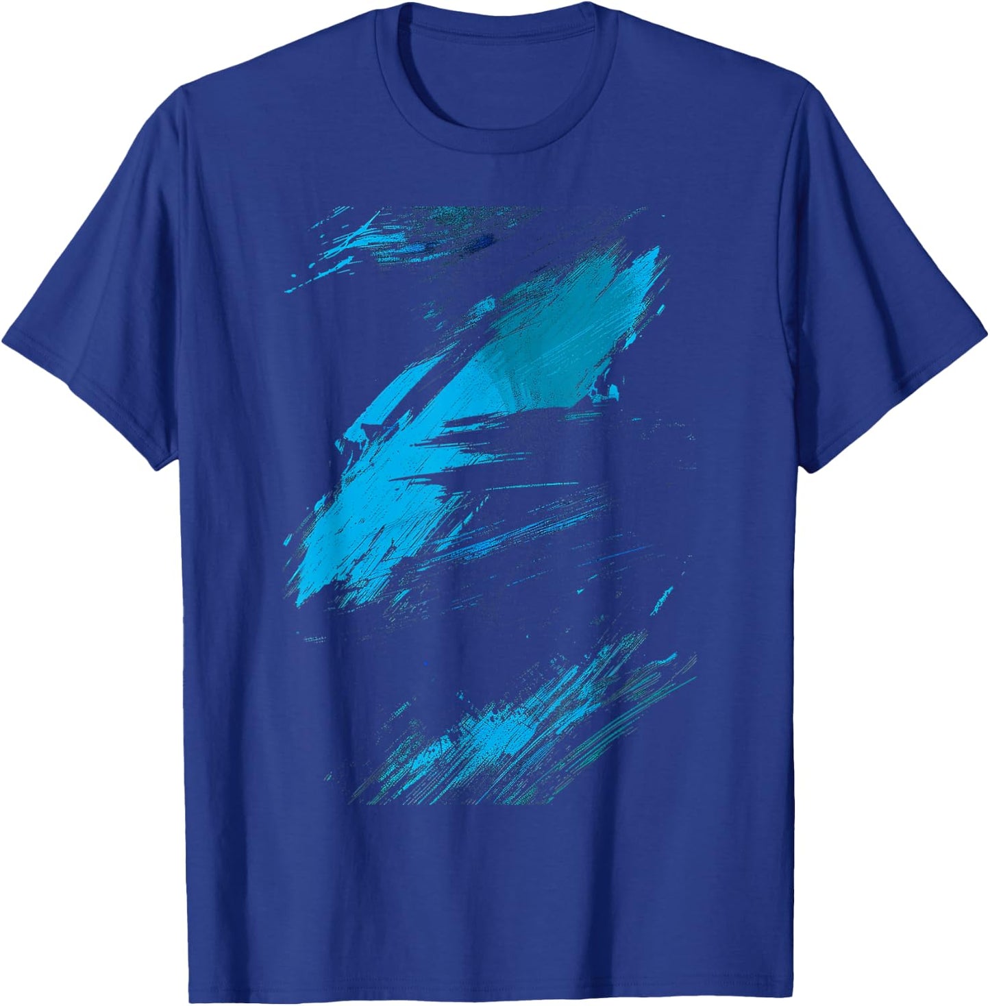 Blue And Black Dynamic Graphic T-Shirt - T-Shirt | Royal