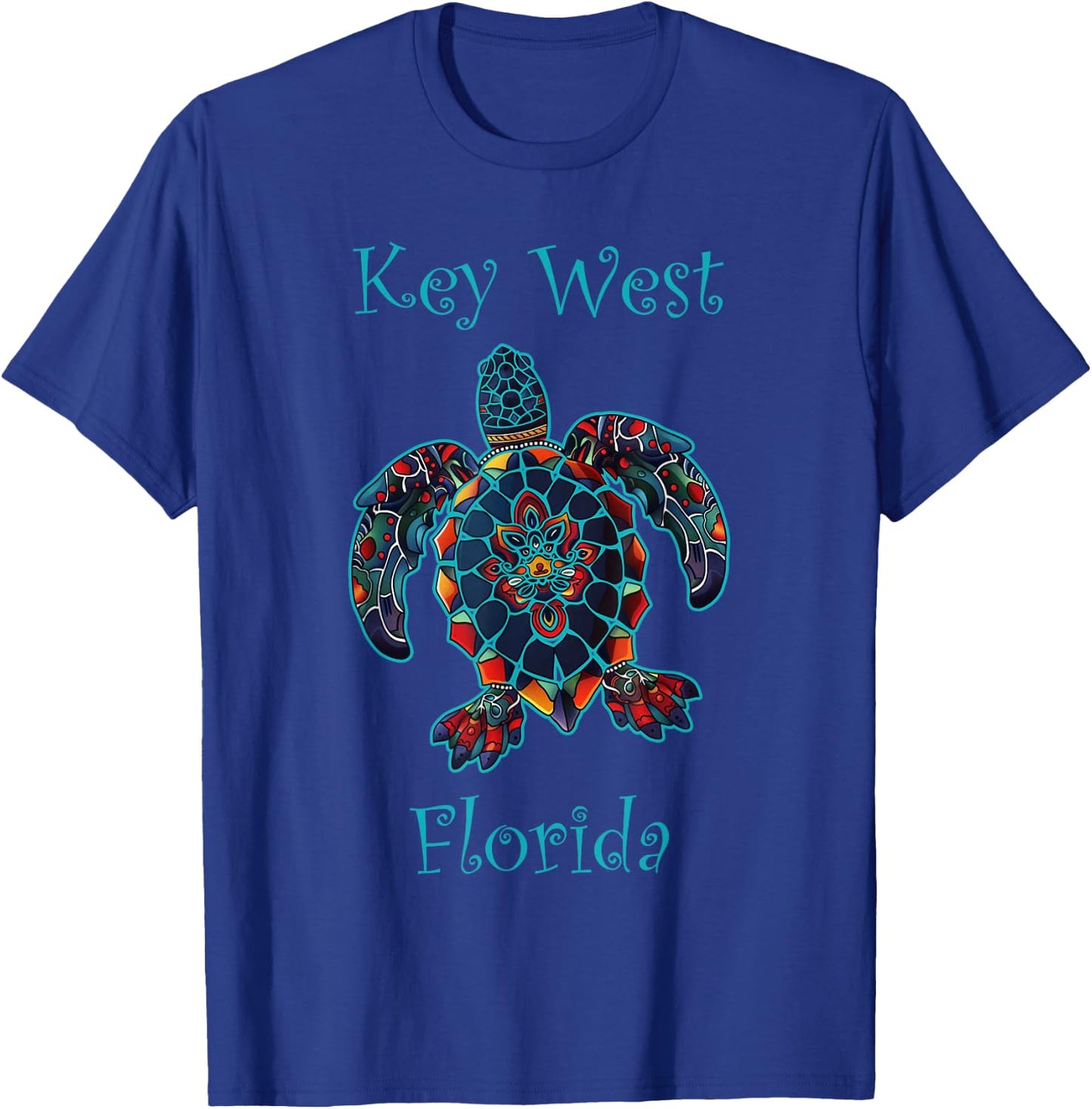 Key west Florida FL | turtle T-Shirt - T-Shirt | Royal
