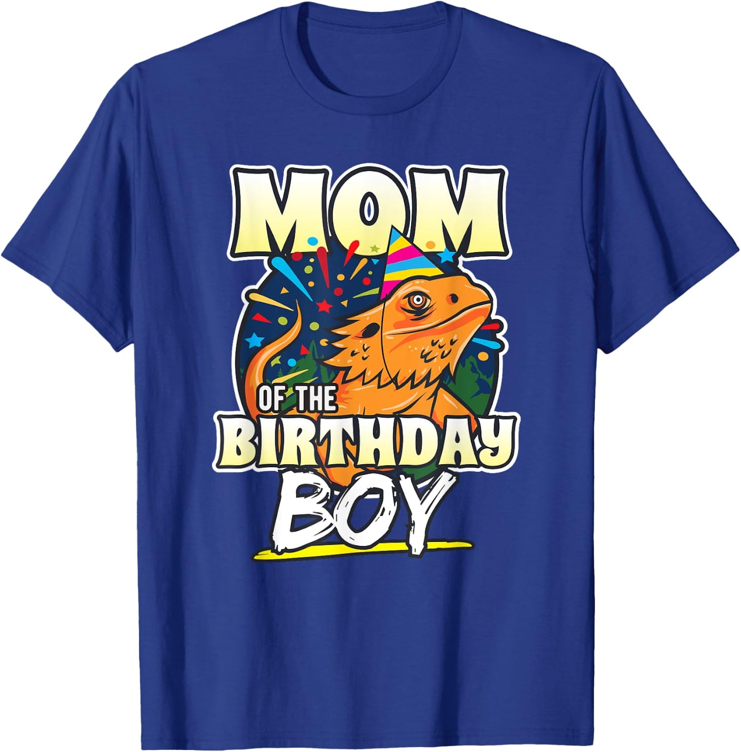 Mom of Birthday Boy - Kids Reptile Birthday Party T-Shirt - T-Shirt | Royal