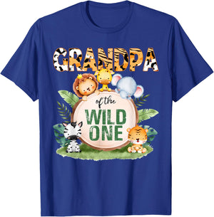 Grandpa Of The Wild One 1st Birthday Safari Family Matching T-Shirt - T-Shirt | Royal