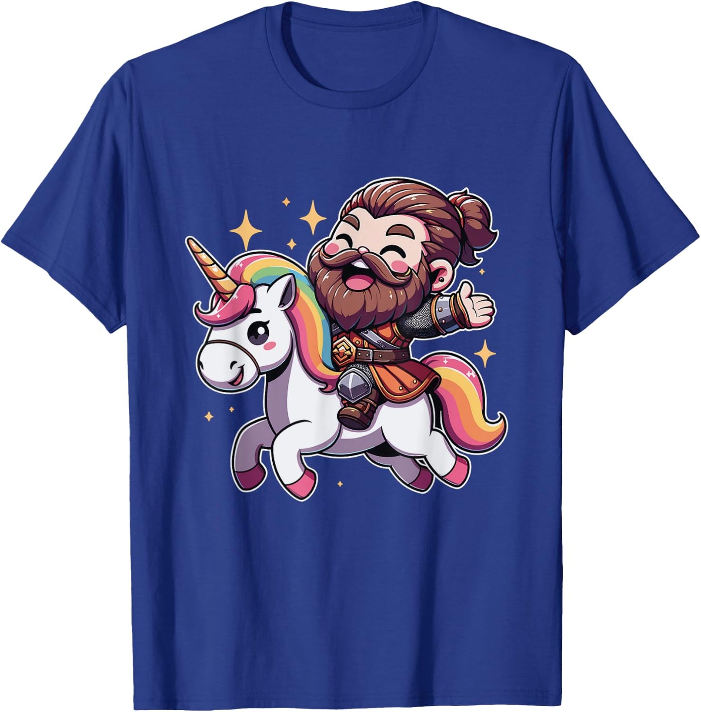 Epic Viking Riding A Unicorn T-Shirt - T-Shirt | Royal