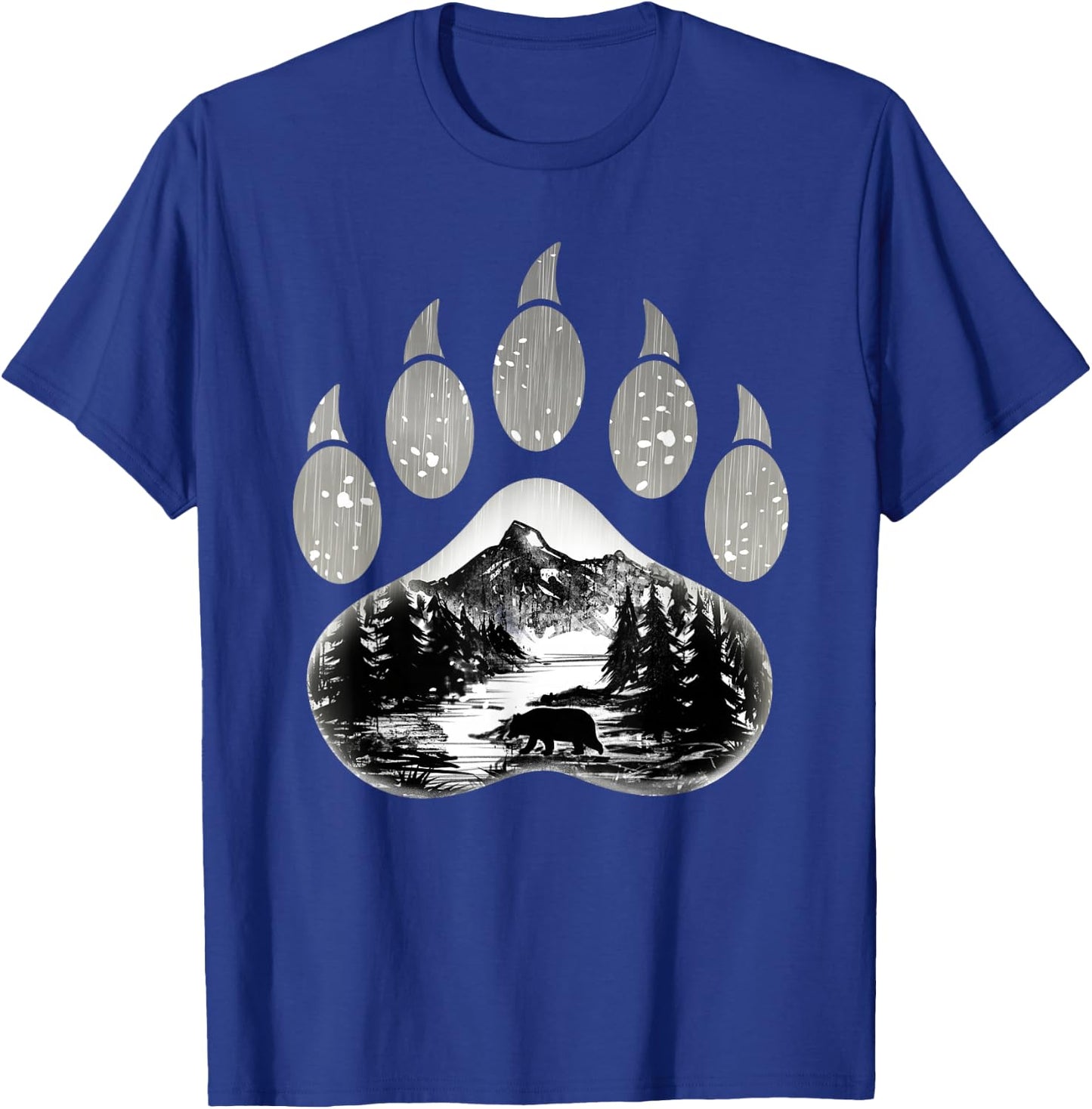Native American Indian Bear Claws Funny Mountain Animal Gift T-Shirt - T-Shirt | Royal