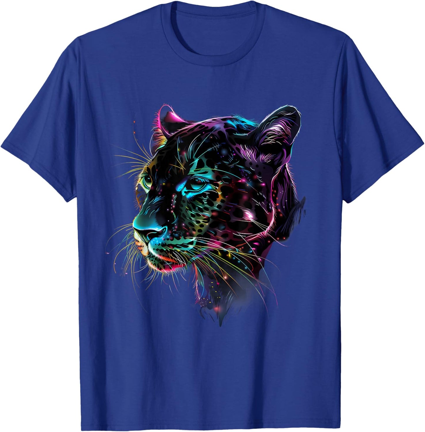 Panther Animal Graphic Portrait Artwork Black Panther Lover T-Shirt - T-Shirt | Royal