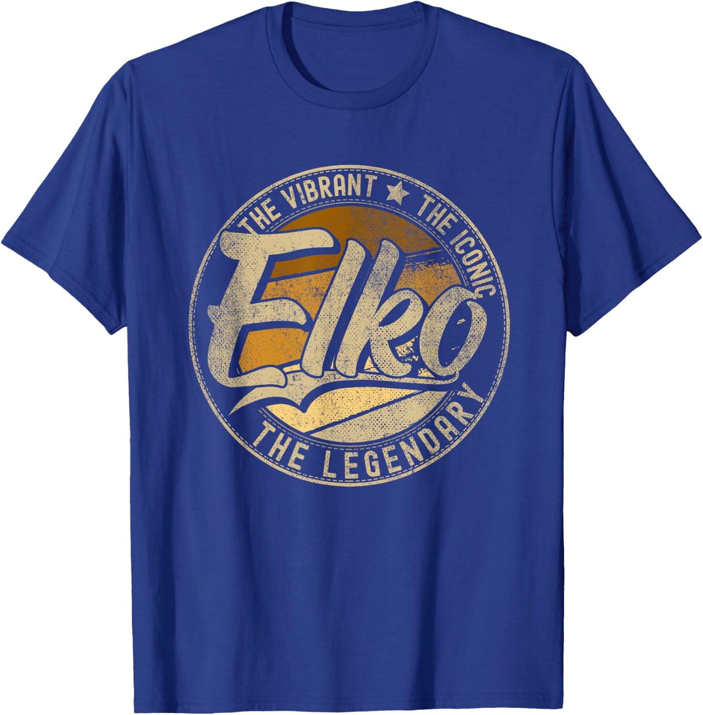 Elko NV | Nevada | Vintage Distressed T-Shirt - T-Shirt | Royal