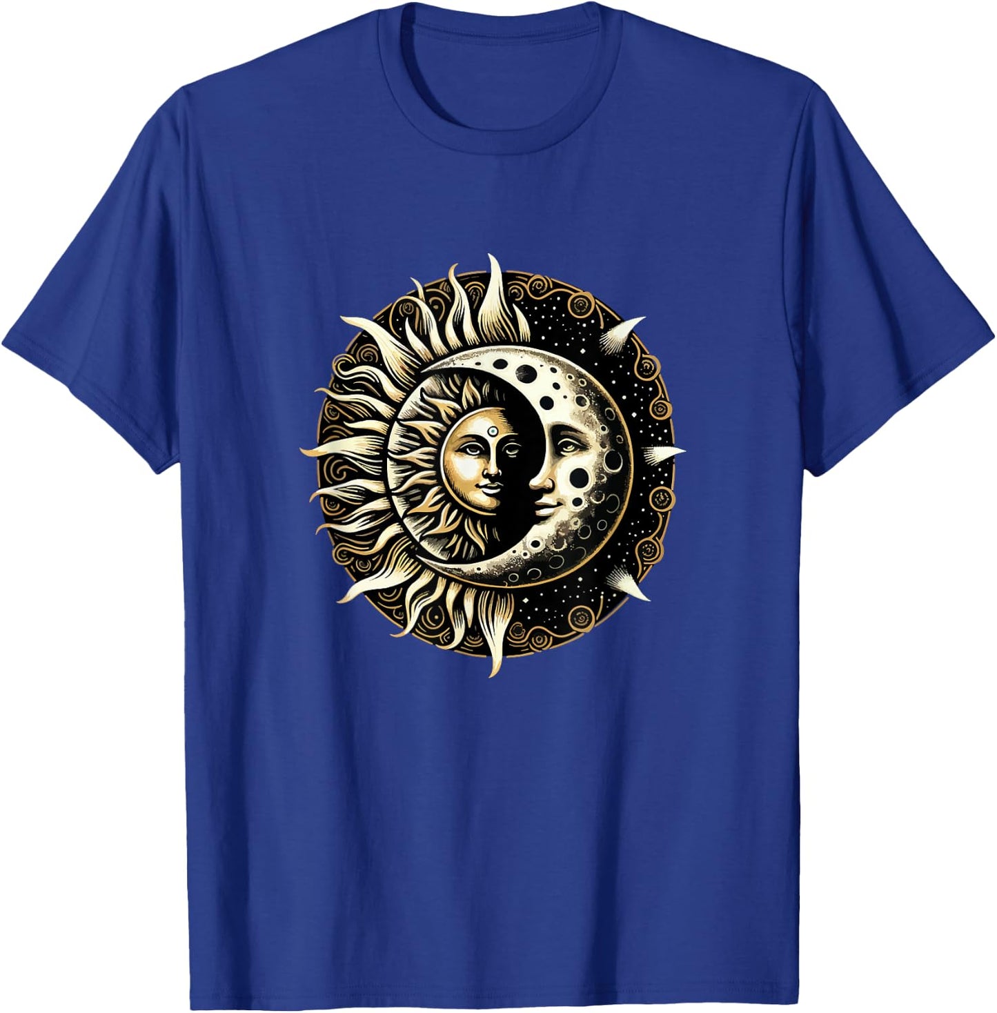 Sun Moon Astrology Astronomy Astrophysics Stargazing Vintage T-Shirt - T-Shirt | Royal