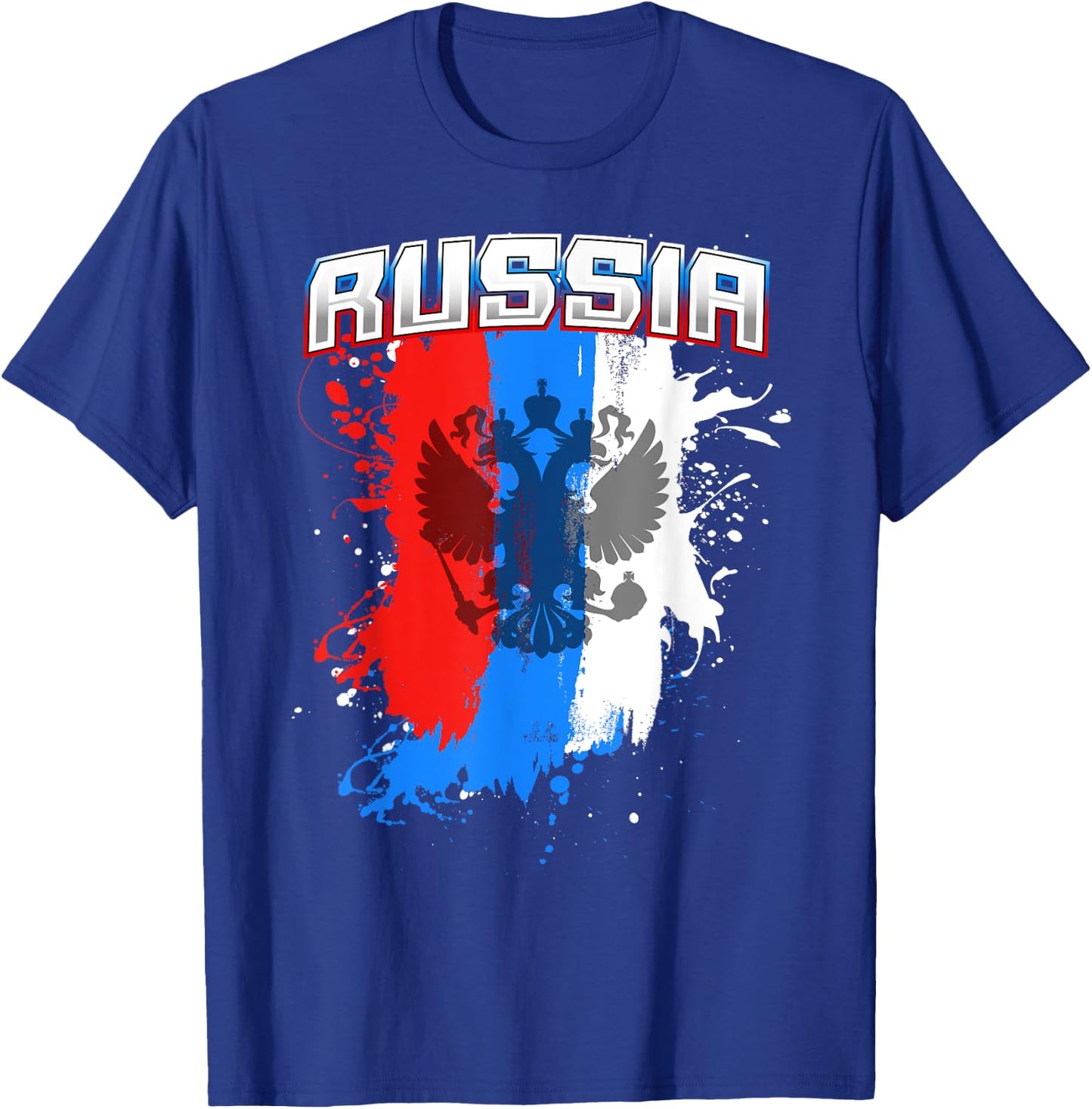 Russian Flag Gift , Women And Kids Team Russia Eagle T-Shirt - T-Shirt | Royal