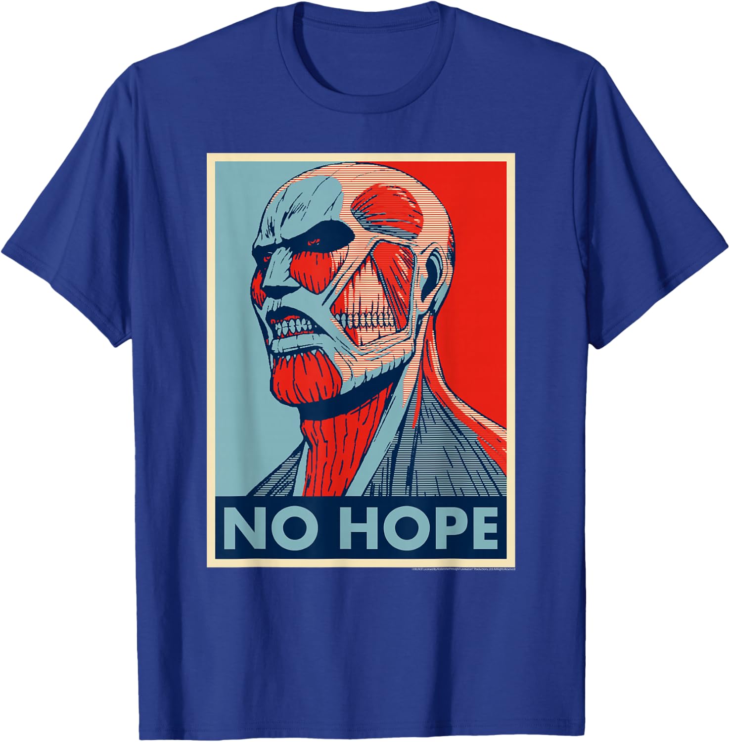 Attack on Titan Colossus Titan No Hope Poster Art Anime T-Shirt - T-Shirt | Royal