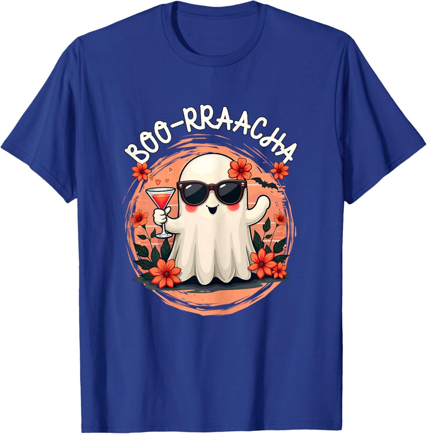 Cute Halloween Ghost Boo-Rraacha Ghost Drinking Boo Racha T-Shirt - T-Shirt | Royal