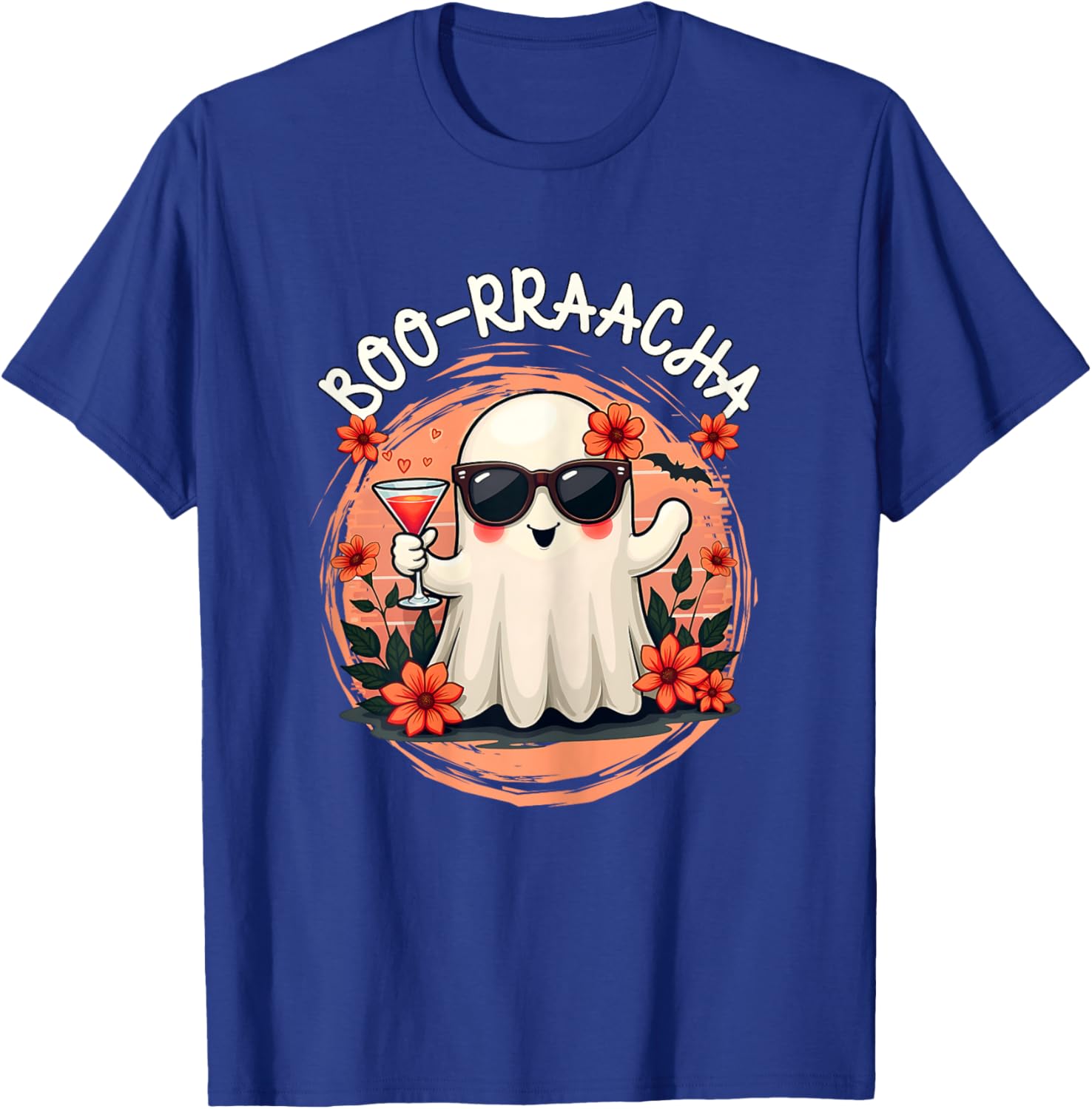 Cute Halloween Ghost Boo-Rraacha Ghost Drinking Boo Racha T-Shirt - T-Shirt | Royal