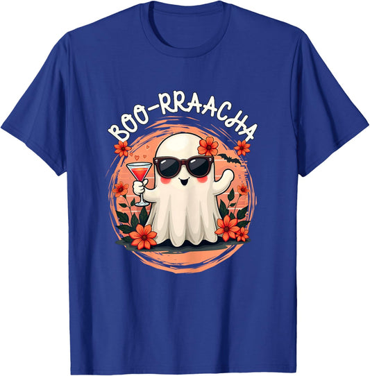 Cute Halloween Ghost Boo-Rraacha Ghost Drinking Boo Racha T-Shirt - T-Shirt | Royal