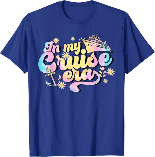 In My Cruise Era Cruising Trip Cruise Lover , Small, Black T-Shirt - T-Shirt | Royal