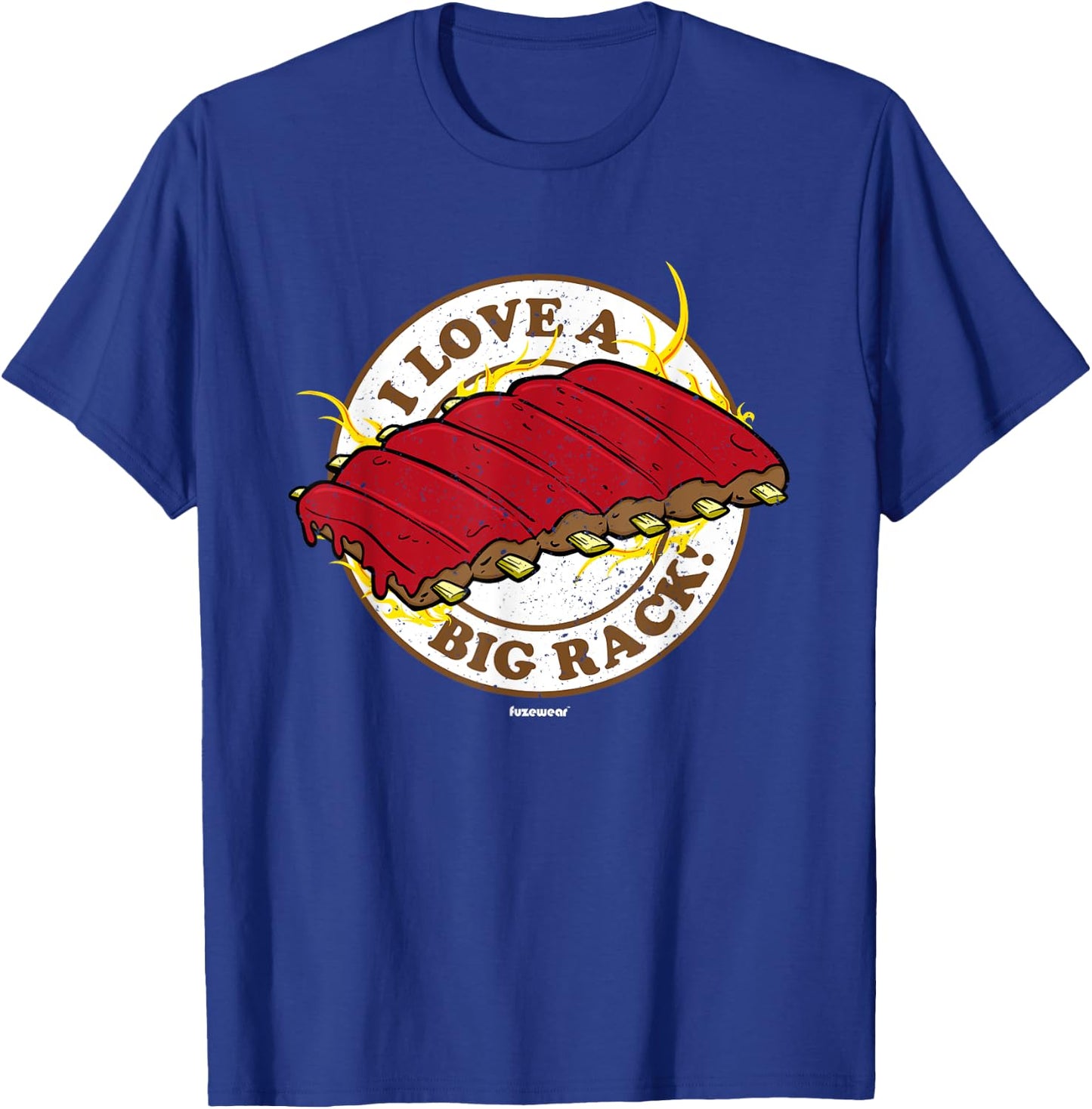 BBQ Ribs I Love a Big Rack T-Shirt - T-Shirt | Royal