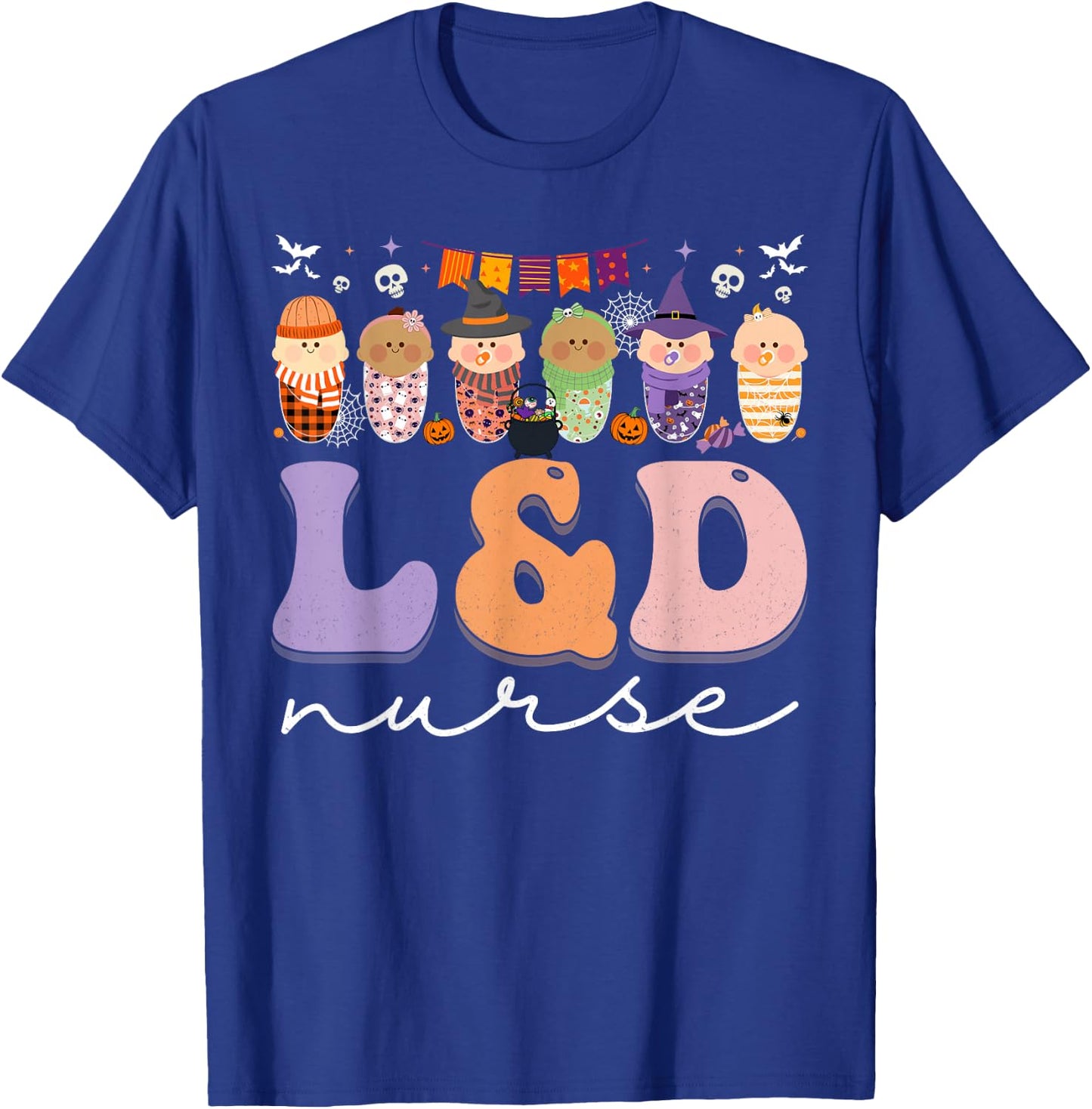 Halloween L&D Nurse Labor and Delivery Nurse Halloween T-Shirt - T-Shirt | Royal