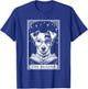 Retro Funny Jack Russell Dog Mom Reading Bookworm Tarot Card Jack Russell Terrier Book Lover - -Adults, -Kids - Black - Short Sleeve - Small T-Shirt - T-Shirt | Royal